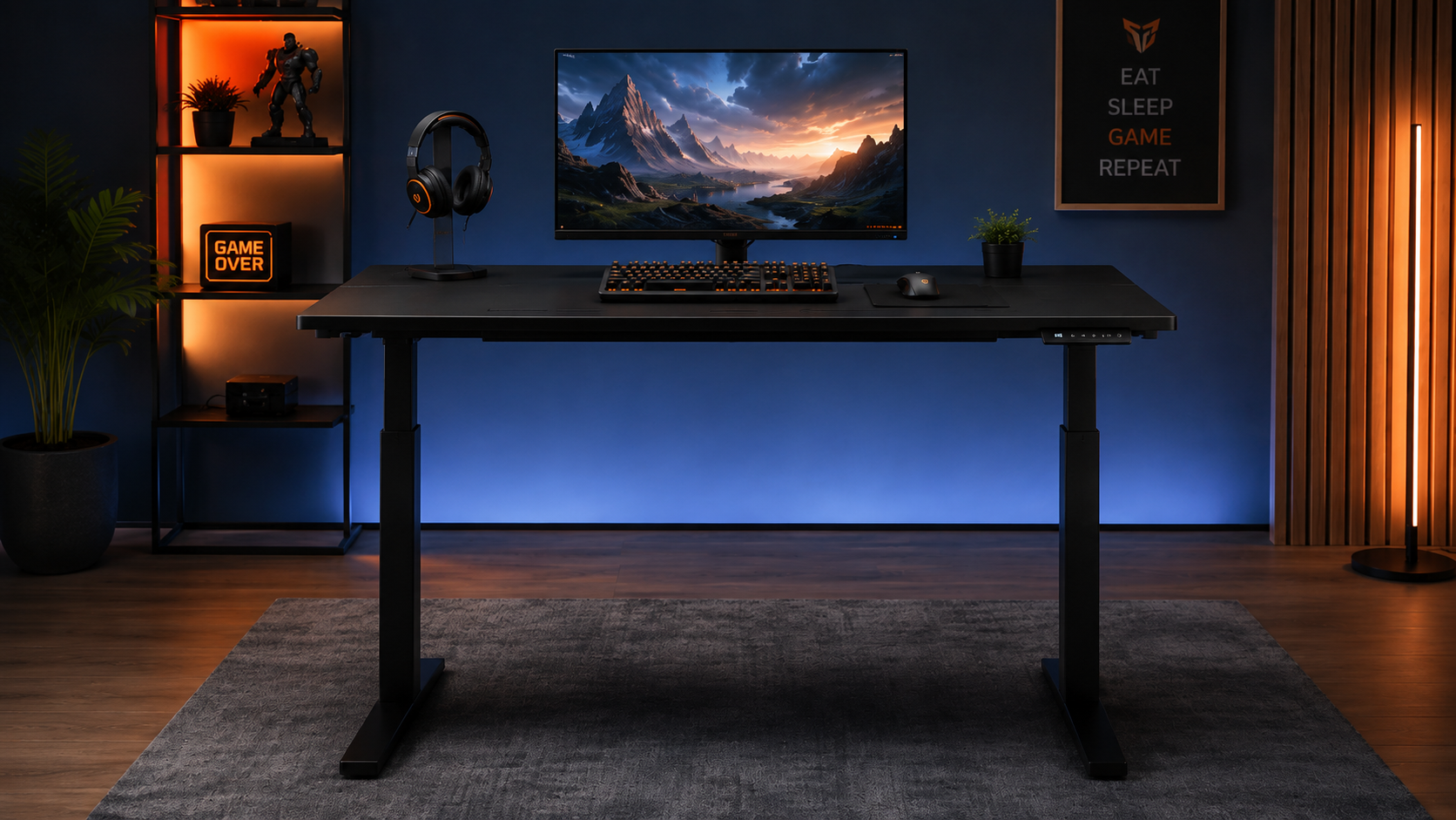 Mesa elevable para setup gaming y trabajo