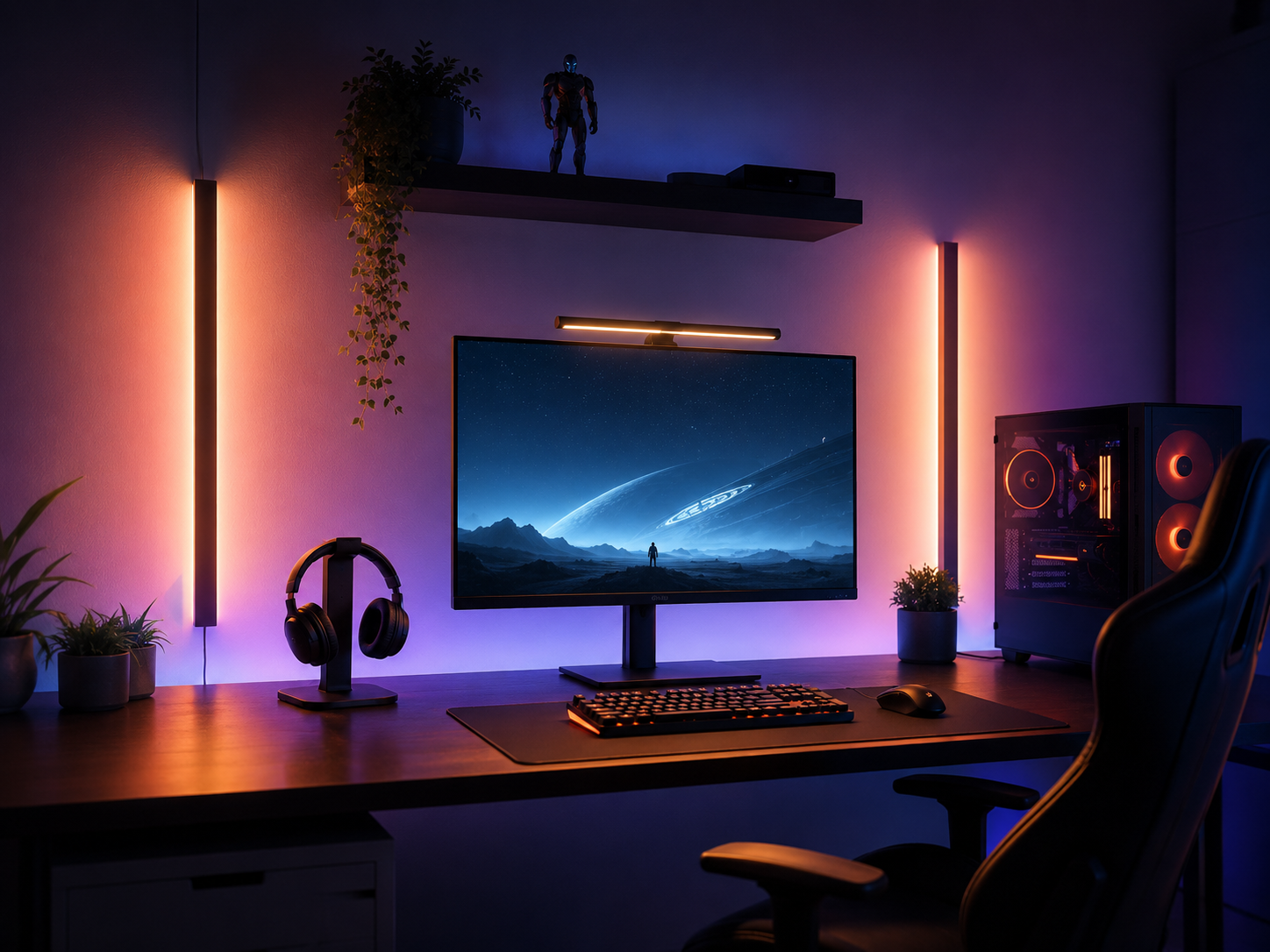Barras de luz RGB para setup gaming