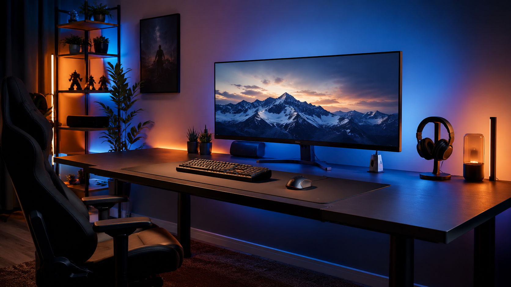 Elegir la base del setup con mesa y silla